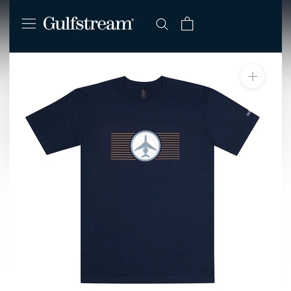 Gulfstream branded Aircraft Silhouette Tee in Navy, Size M - Picture 2 of 6